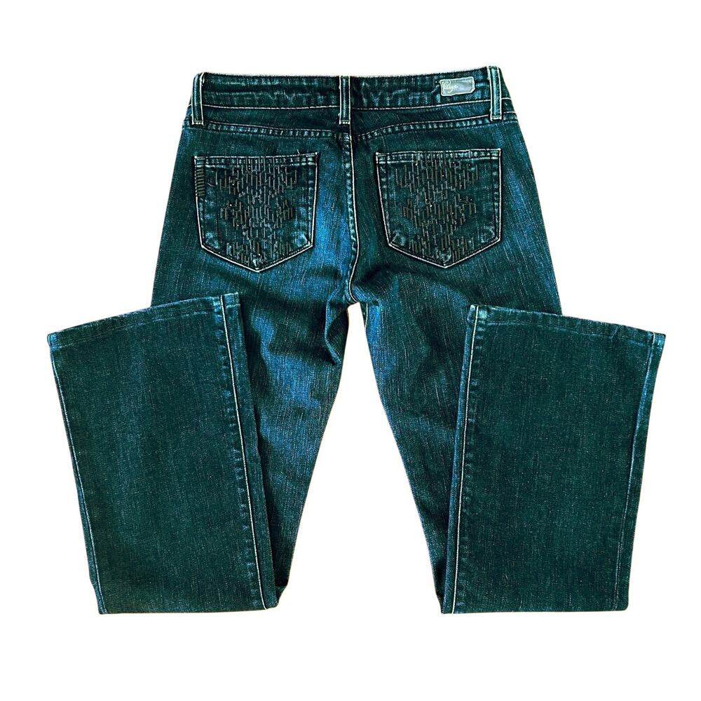 Paige Denim Bedazzled Hollywood Hills Bootcut Jeans Low Rise Y2K Style | 27